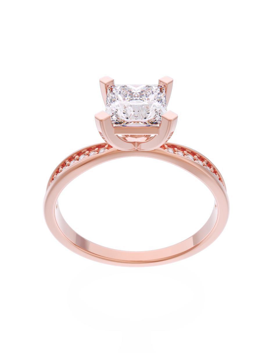 Anillo de compromiso 10 k Eternidad 2