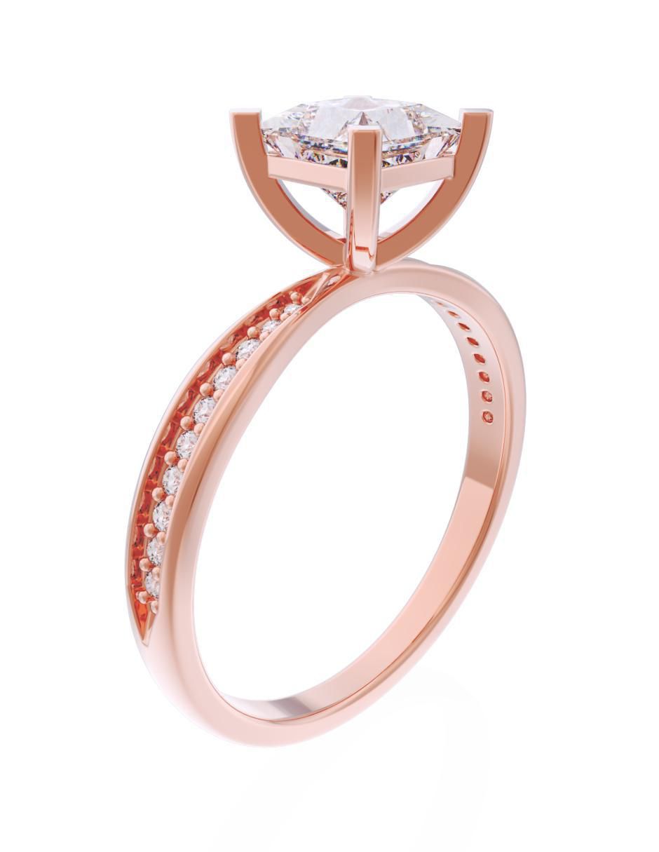 Anillo de compromiso 10 k Eternidad 3