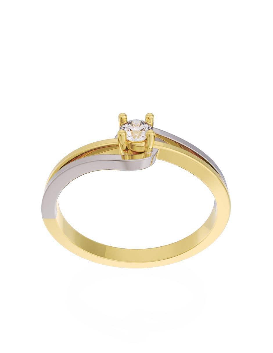 Anillo de compromiso 10 k Eternidad 2