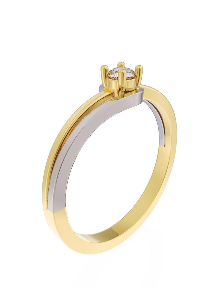 Anillo de compromiso 10 k Eternidad 3