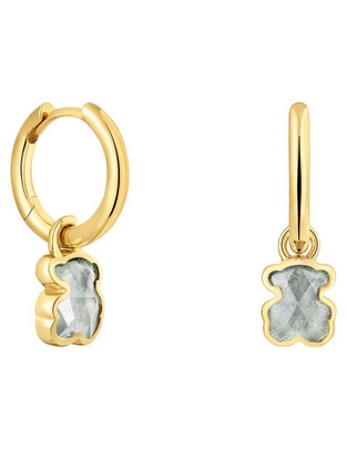 Aretes de oso Tous Icon Color Lgg de plata P925 con acabado brillante espinela
