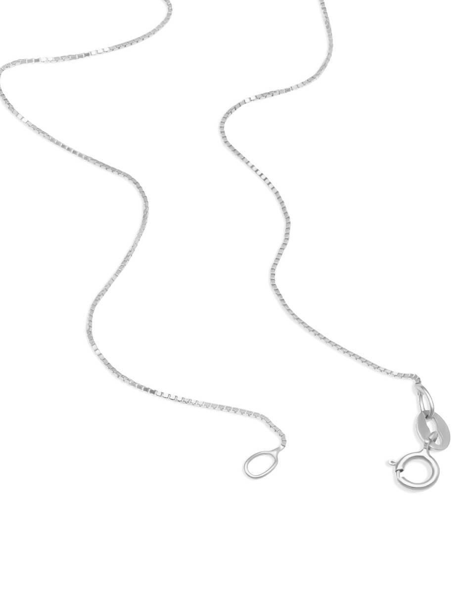 Cadena de oro blanco 14 K