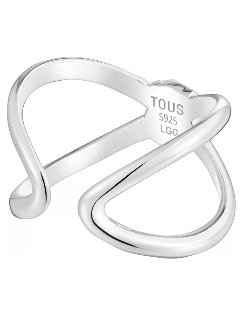 Anillo circular Icon Color Lgg. Oso P 925 de plata vermeil rubí brillante 5