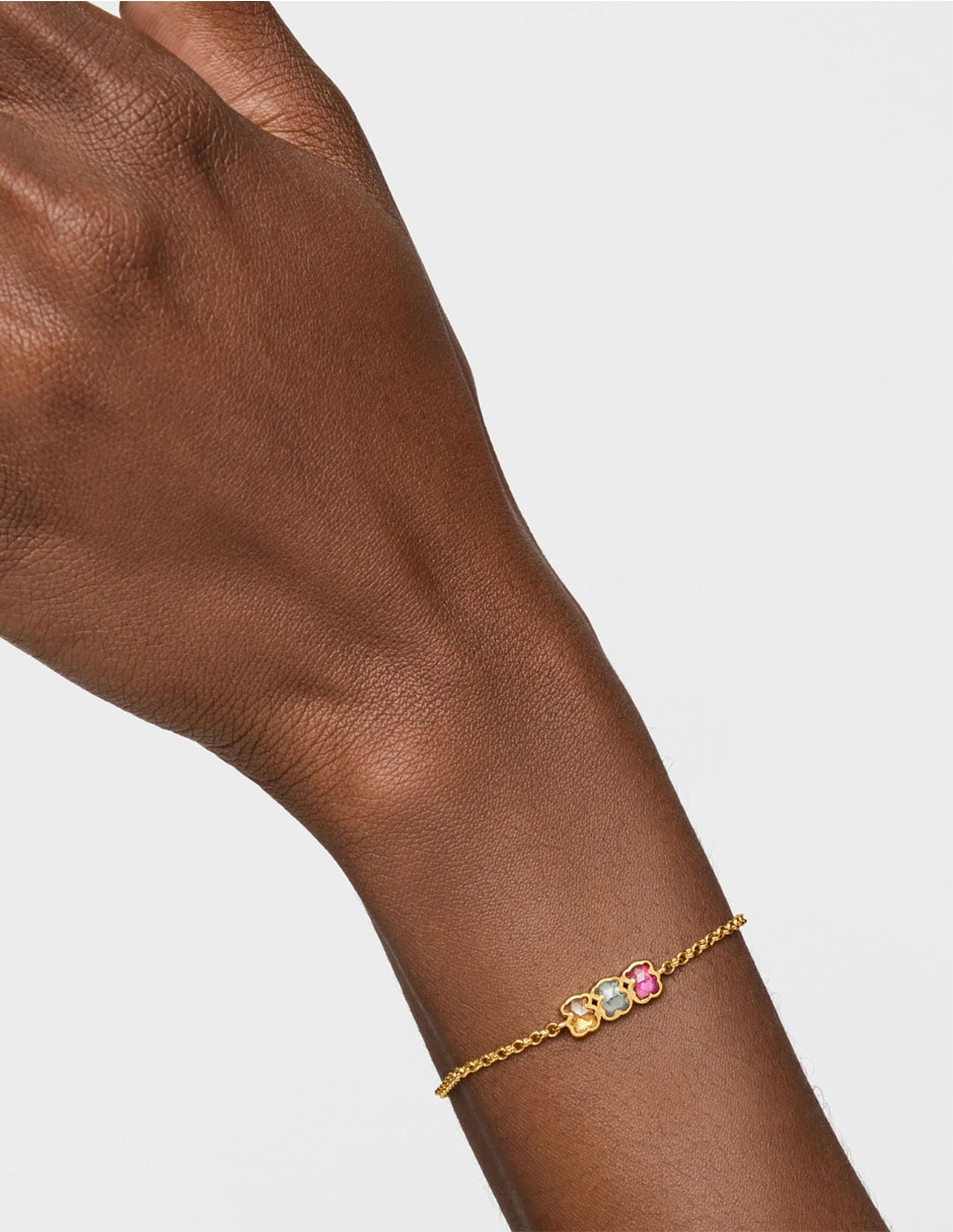 Pulsera de plata con zafiro P 925 Icon Color Lgg acabado brillante 7