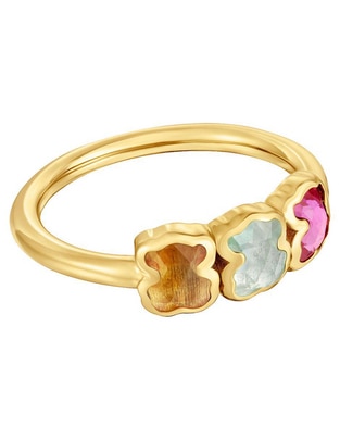 Anillo de oso Icon Color Lgg Oso P 925 de plata rubí y zafiro brillante Anillo de oso Icon Color Lgg Oso P 925 de plata rubí y zafiro brillante