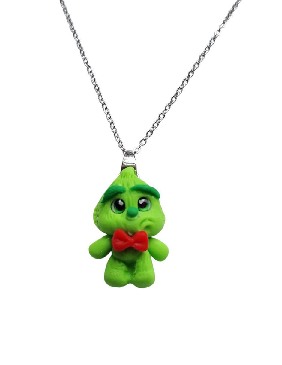 Collar Navidad Grinch de plata P 925