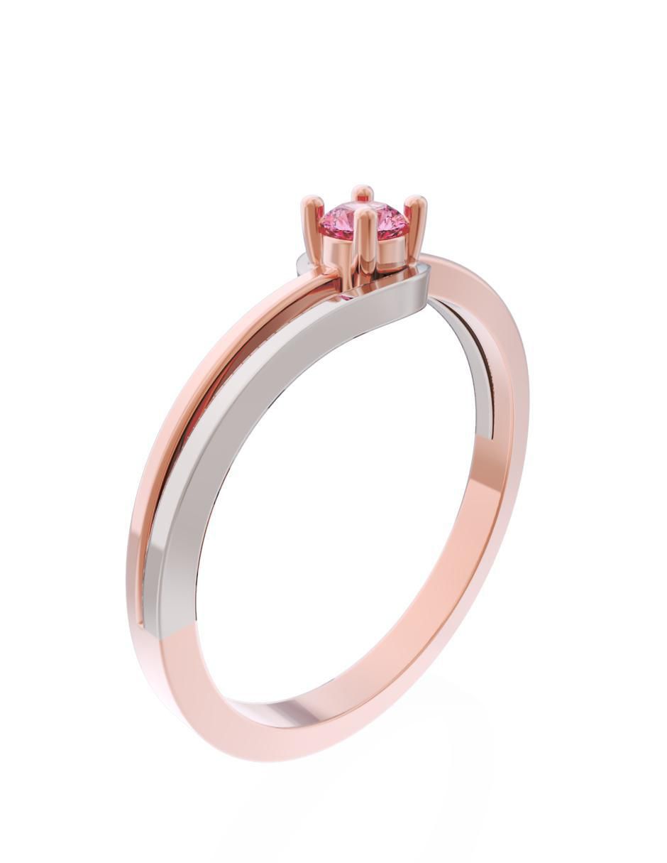 Anillo de compromiso 10 k Eternidad 3
