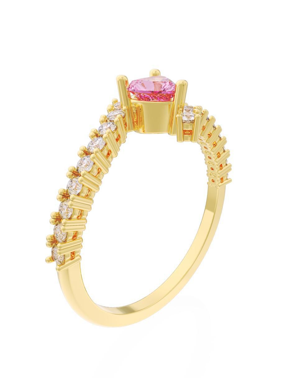 Anillo de compromiso 10 k Eternidad 3