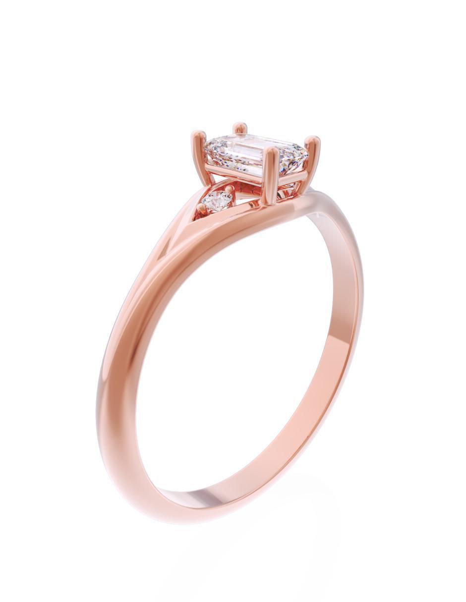 Anillo de compromiso 10 k Eternidad 3