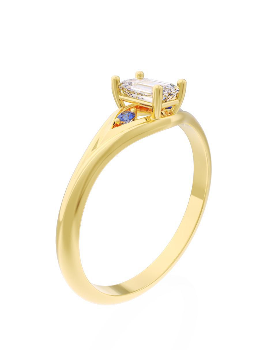 Anillo de compromiso 10 k Eternidad 2
