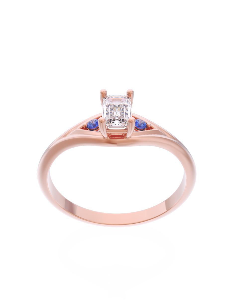 Anillo de compromiso 10 k Eternidad 2