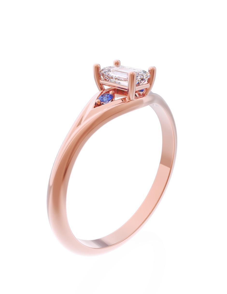 Anillo de compromiso 10 k Eternidad 3