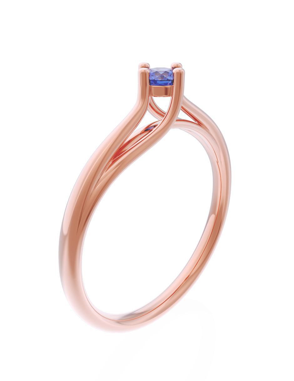 Anillo de compromiso 10 k Eternidad 3