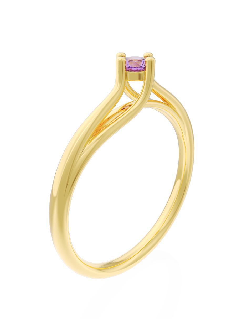 Anillo de compromiso 10 k Eternidad 3
