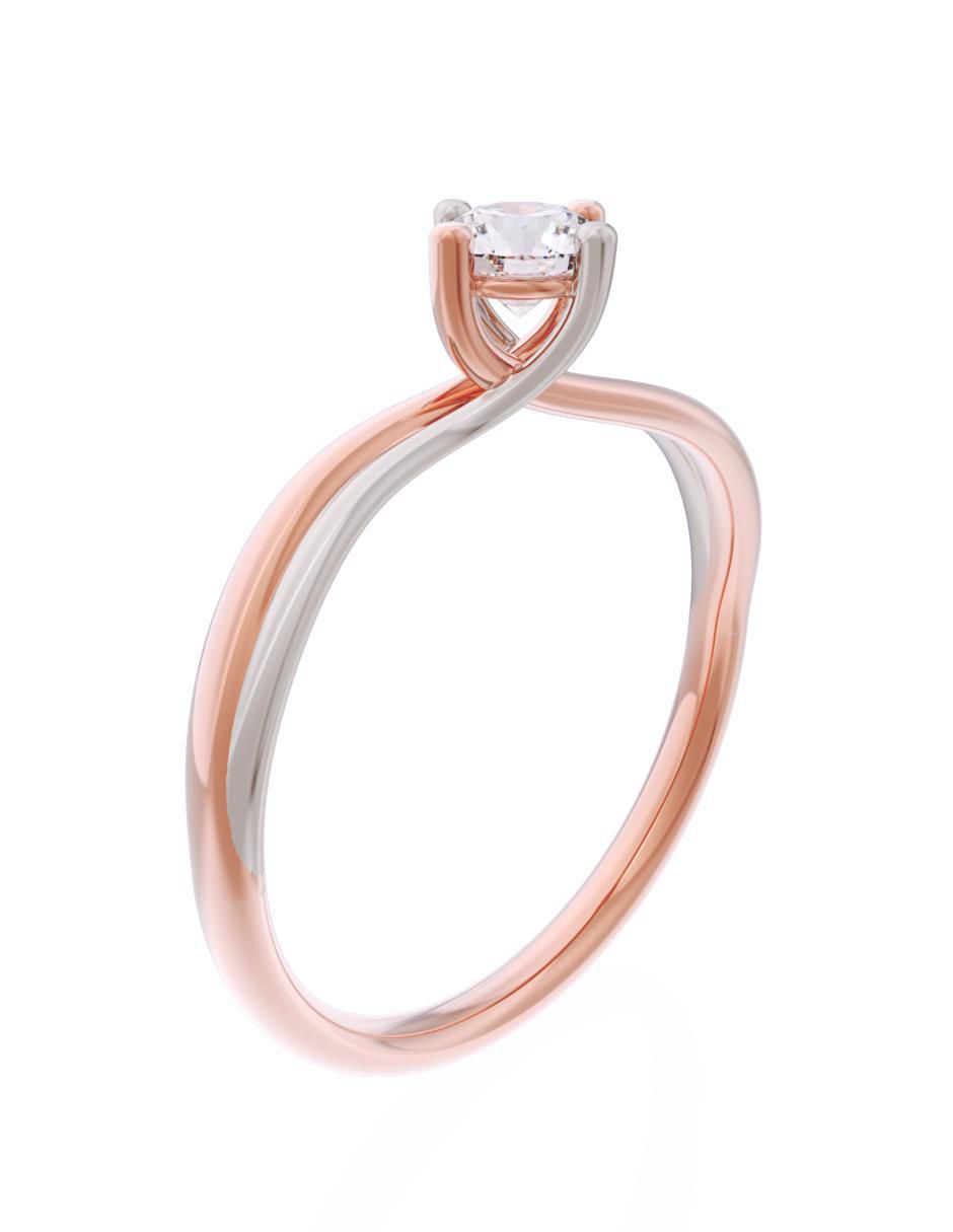 Anillo de compromiso 10 k Eternidad 3