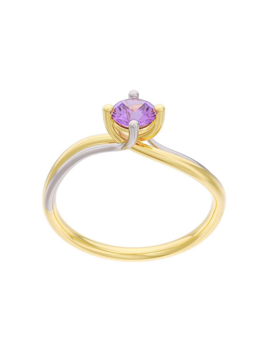 Anillo de compromiso 10 k Eternidad 3