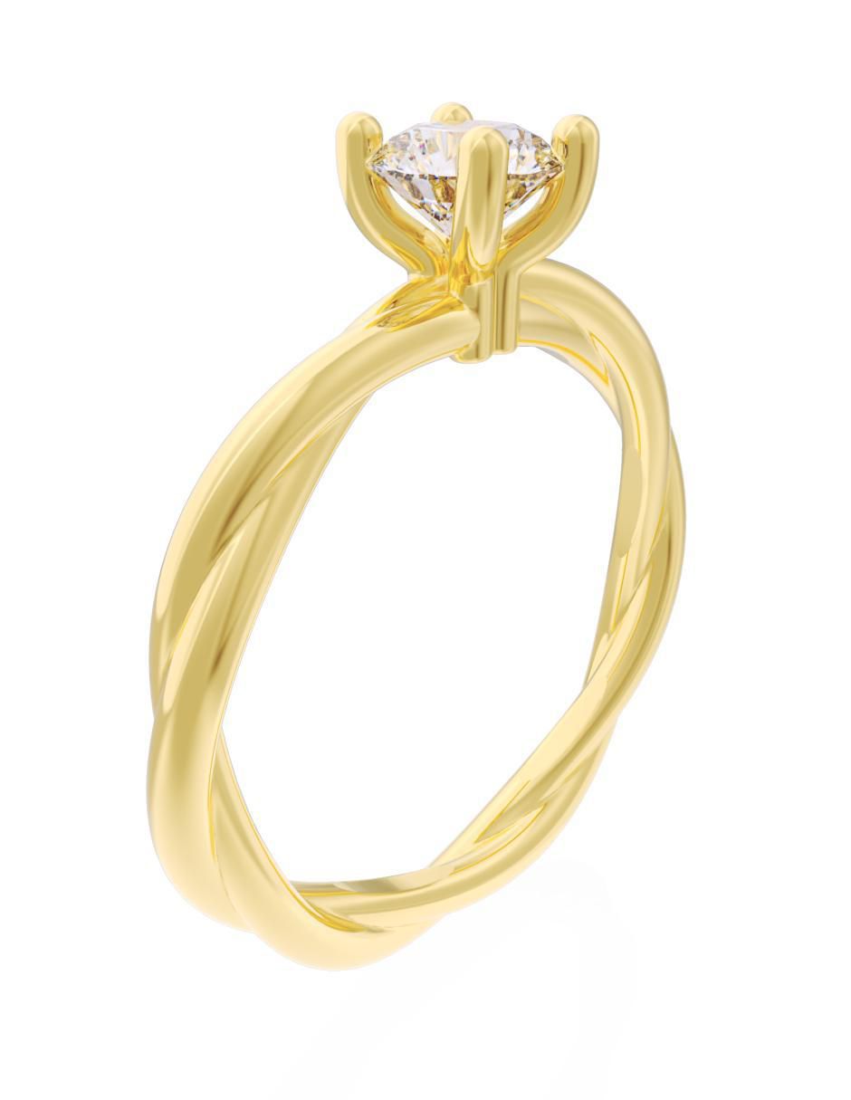 Anillo de compromiso 10 k Eternidad 3