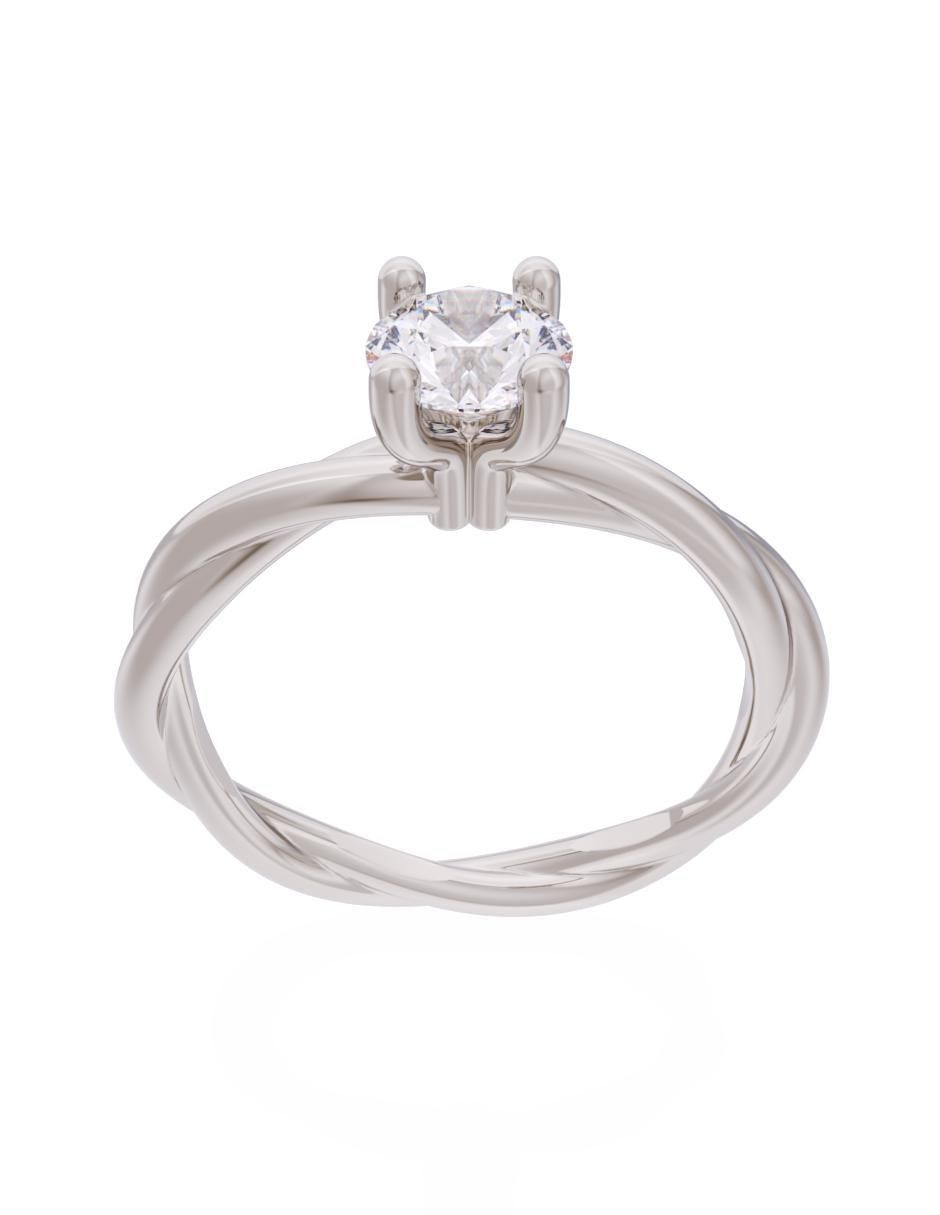 Anillo de compromiso 10 k Eternidad 2
