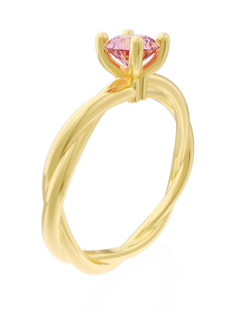 Anillo de compromiso 10 k Eternidad 2
