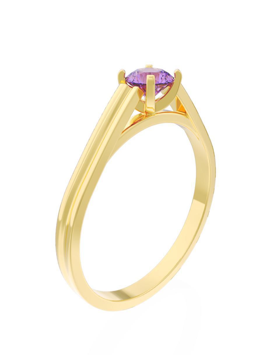 Anillo de compromiso 10 k Eternidad 3