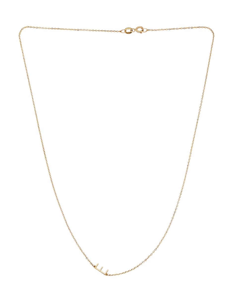 Cadena de letra e Fonelli de oro amarillo 14 K