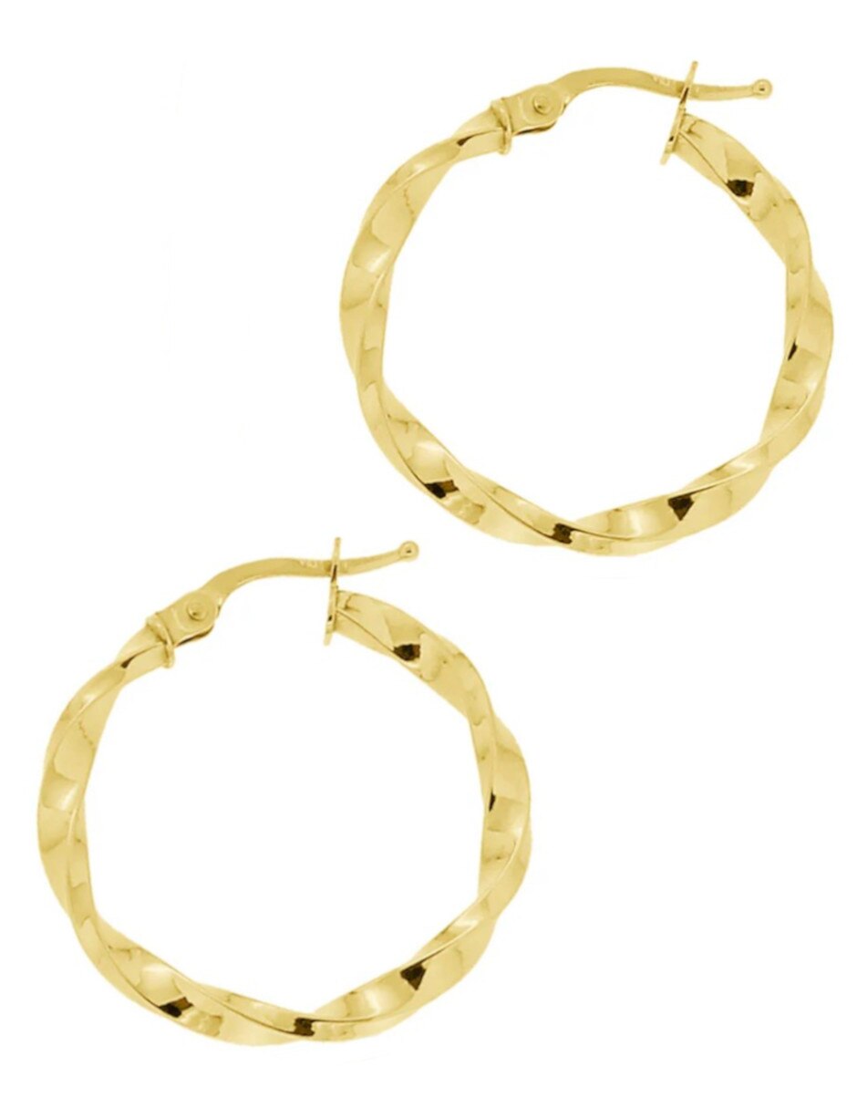 Arracadas de oro amarillo 14 K con acabado pulido Arracadas de oro amarillo 14 K con acabado pulido