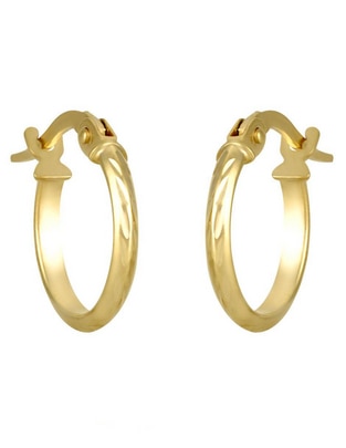 Arracadas de oro amarillo 14 K con acabado pulido Arracadas de oro amarillo 14 K con acabado pulido