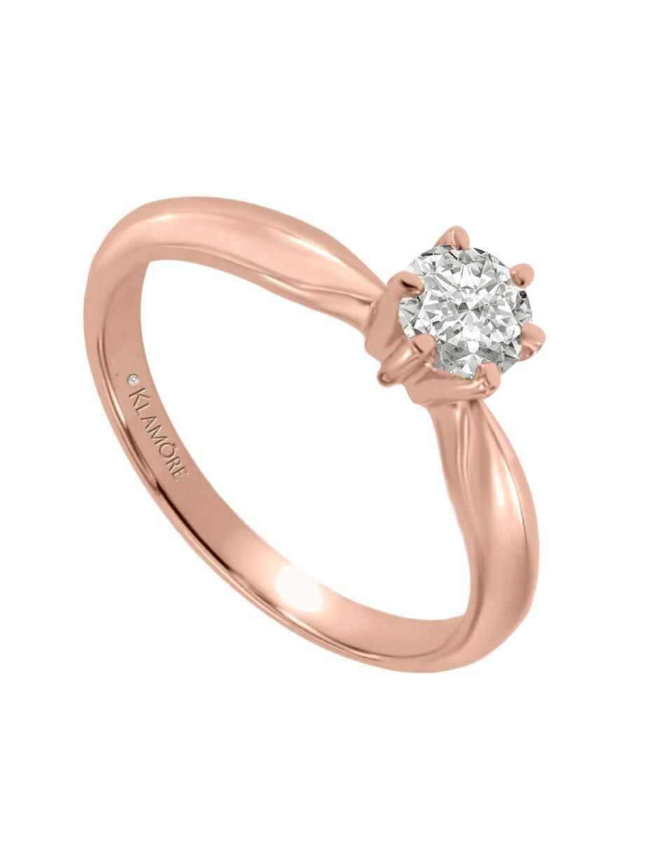 Anillo de compromiso 14 k Esplendor diamante 4