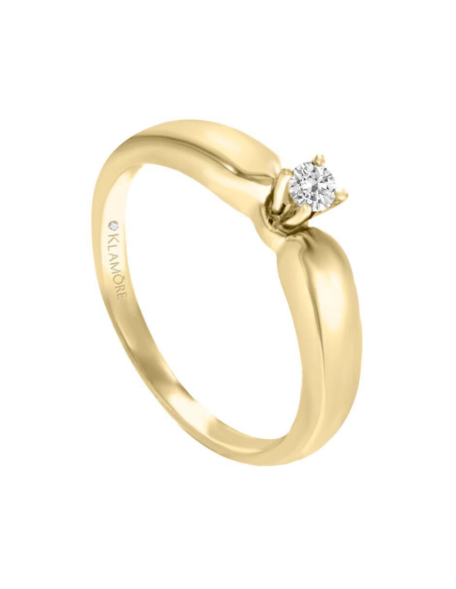 Solitario 14 k Passione diamante 5