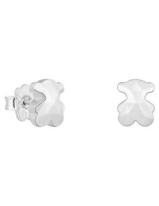 Broqueles de oso Tous Icon Metal de plata P 925 con acabado brillante