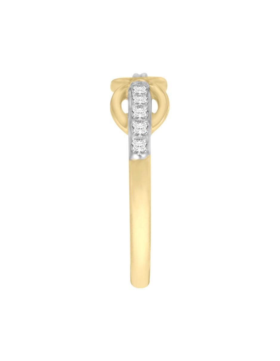 Anillo de infinito Infinito 14 k de oro diamante brillante 3