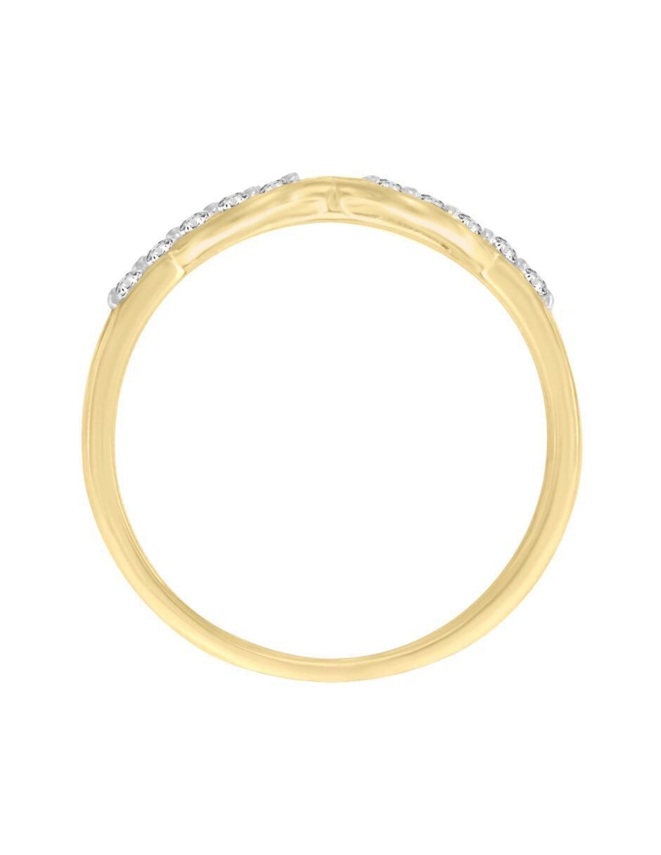Anillo de infinito Infinito 14 k de oro diamante brillante 2