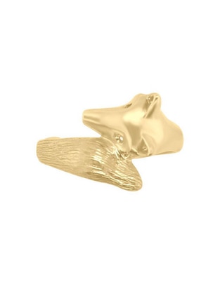 Anillo de zorro Zorrito 14 k de oro brillante Anillo de zorro Zorrito 14 k de oro brillante