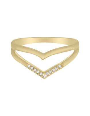 Anillo redondo Emma 14 k de oro diamante brillante Anillo redondo Emma 14 k de oro diamante brillante