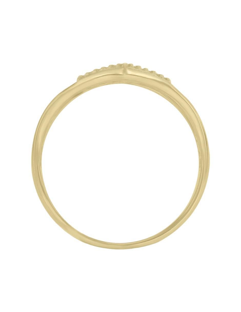Anillo redondo Emma 14 k de oro diamante brillante 4