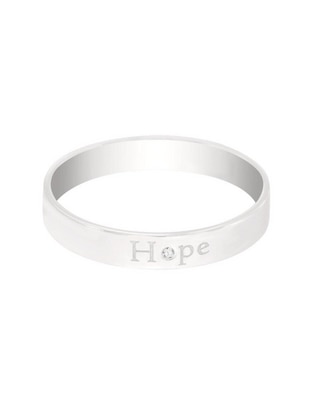 Anillo redondo Hope 14 k de oro diamante brillante