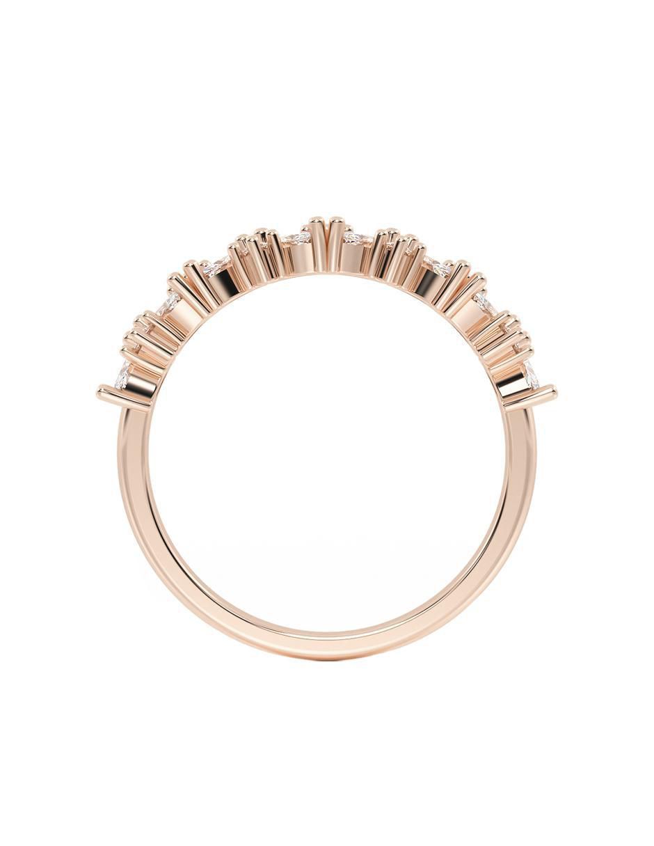 Anillo 14 k de oro zirconia brillante 4
