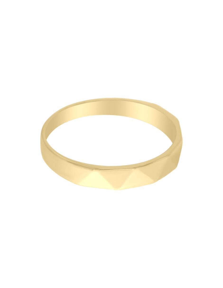 Anillo redondo Julissa 14 k de oro brillante Anillo redondo Julissa 14 k de oro brillante