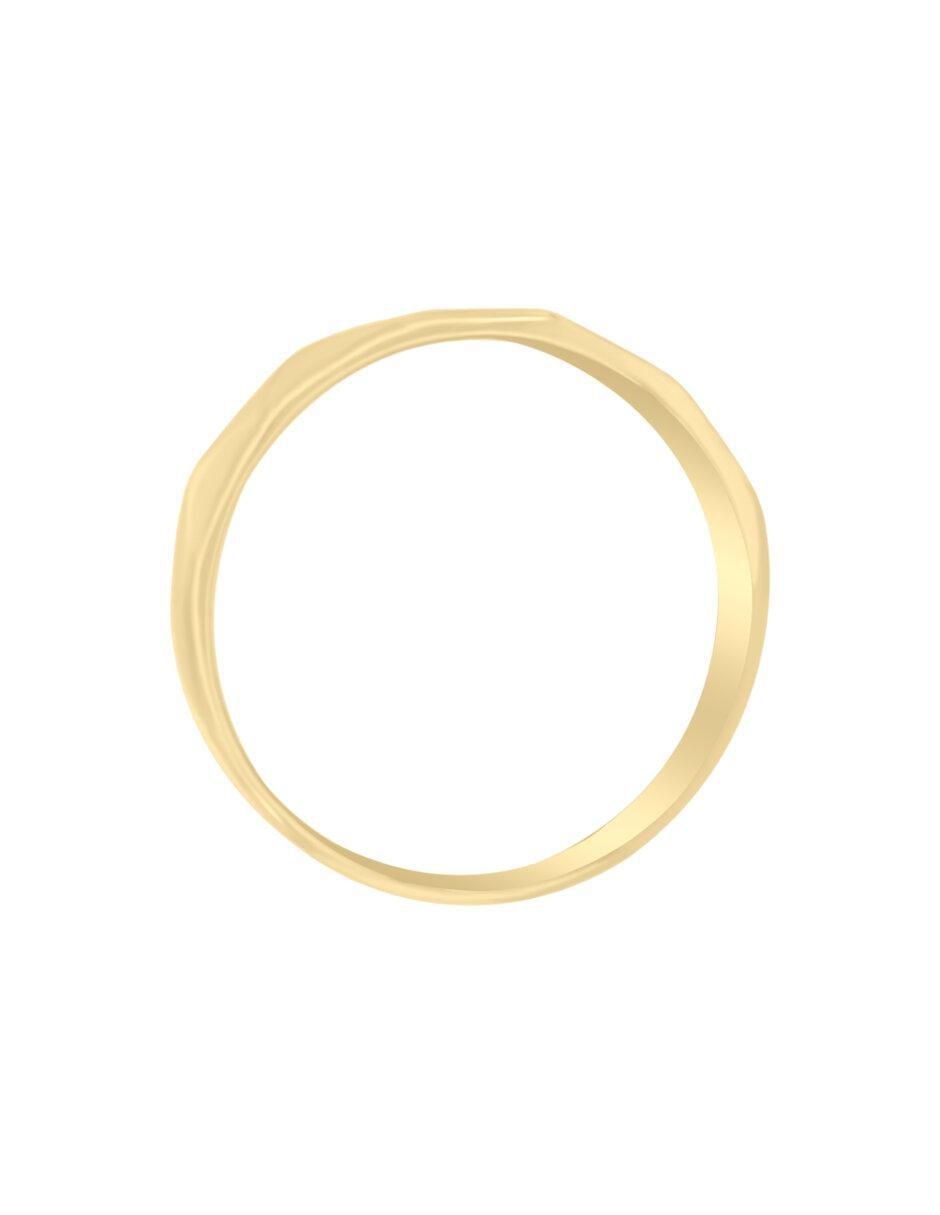 Anillo redondo Julissa 14 k de oro brillante 3