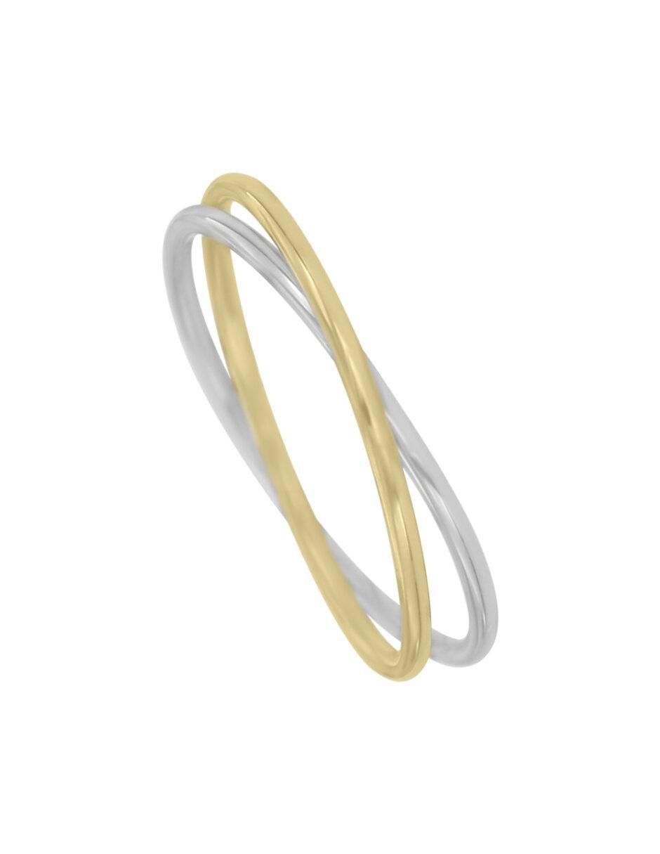 Anillo redondo Judith 14 k de oro brillante 2