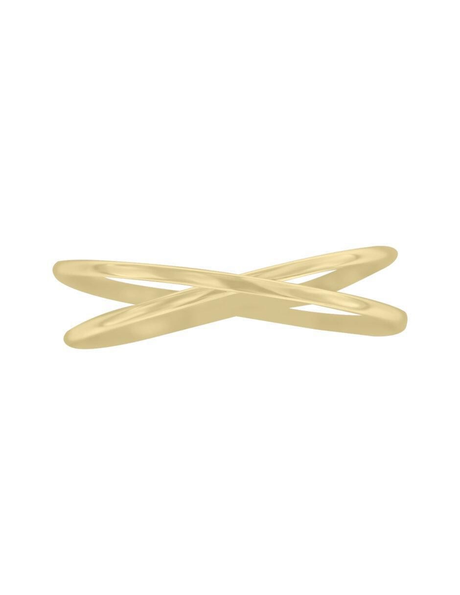 Anillo redondo Juliana 14 k de oro brillante Anillo redondo Juliana 14 k de oro brillante