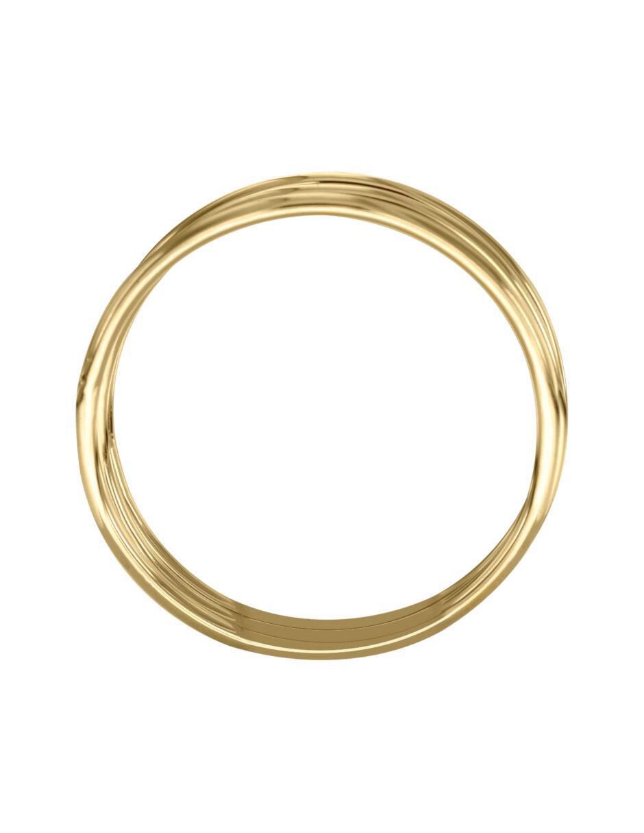 Anillo redondo Julia 14 k de oro brillante 3