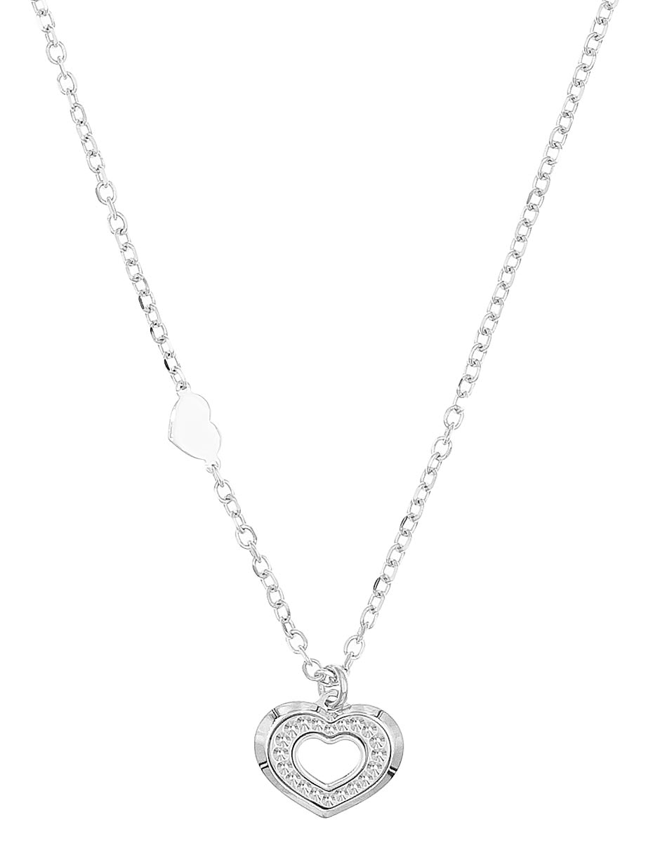Collar con dije de corazón Silvex Spa de plata P 925