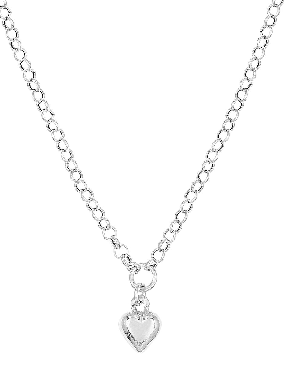 Collar de corazón Silvex Spa de plata P 925