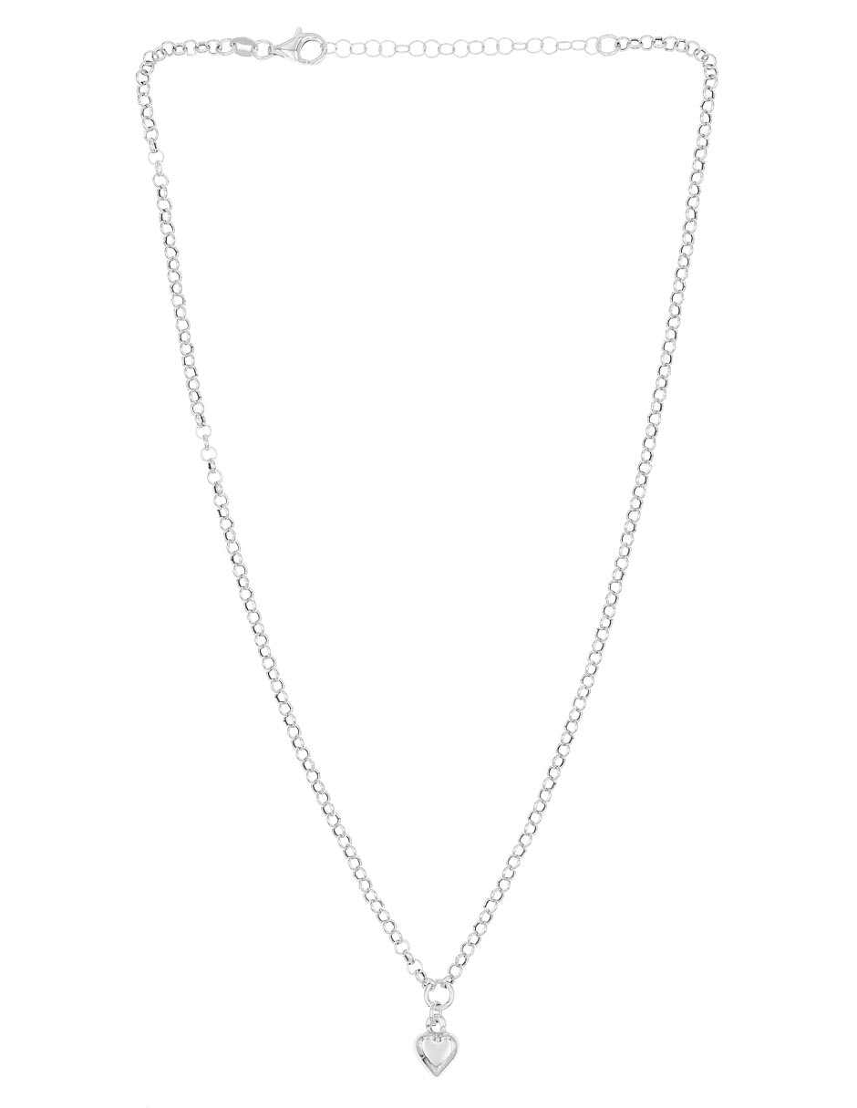 Collar de corazón Silvex Spa de plata P 925
