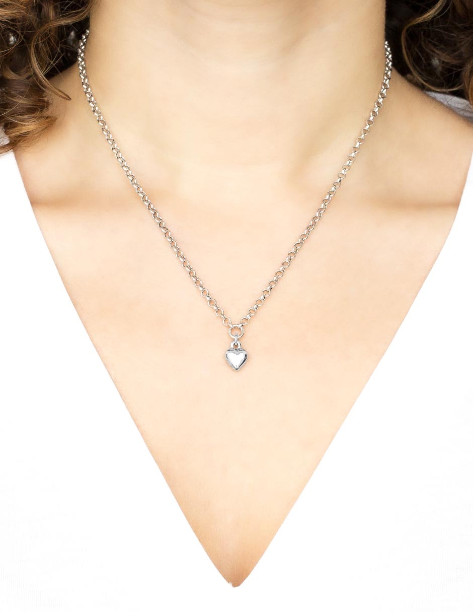 Collar de corazón de plata P 925 Collar de corazón de plata P 925