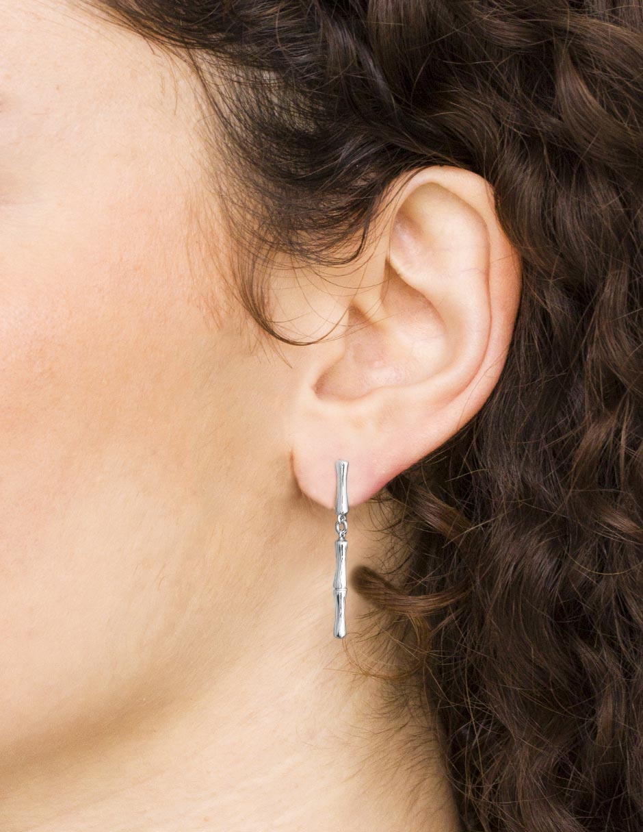Aretes de plata P 925 con acabado brillante