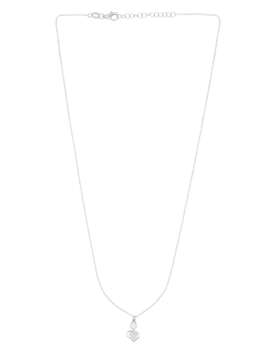 Collar de corazón Silvex Spa de plata