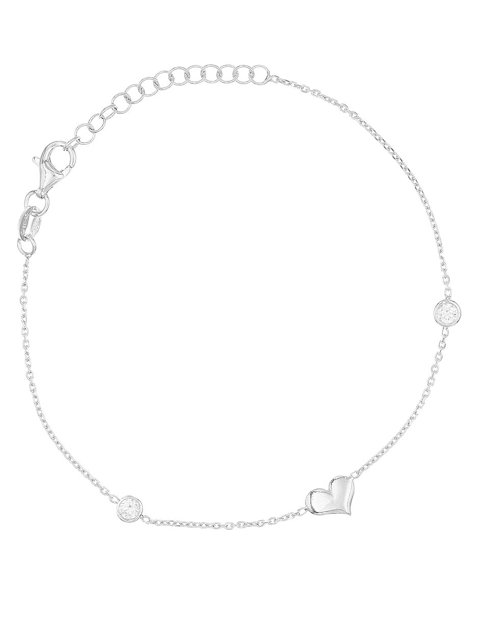 Brazalete de plata con circonita p 925 con acabado baño rodio 1