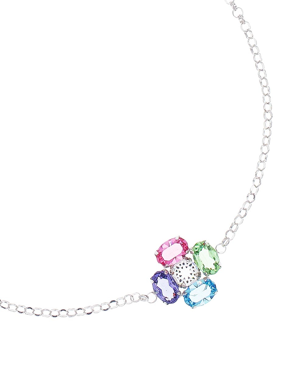 Pulsera de plata p 925 con acabado baño rodio 2